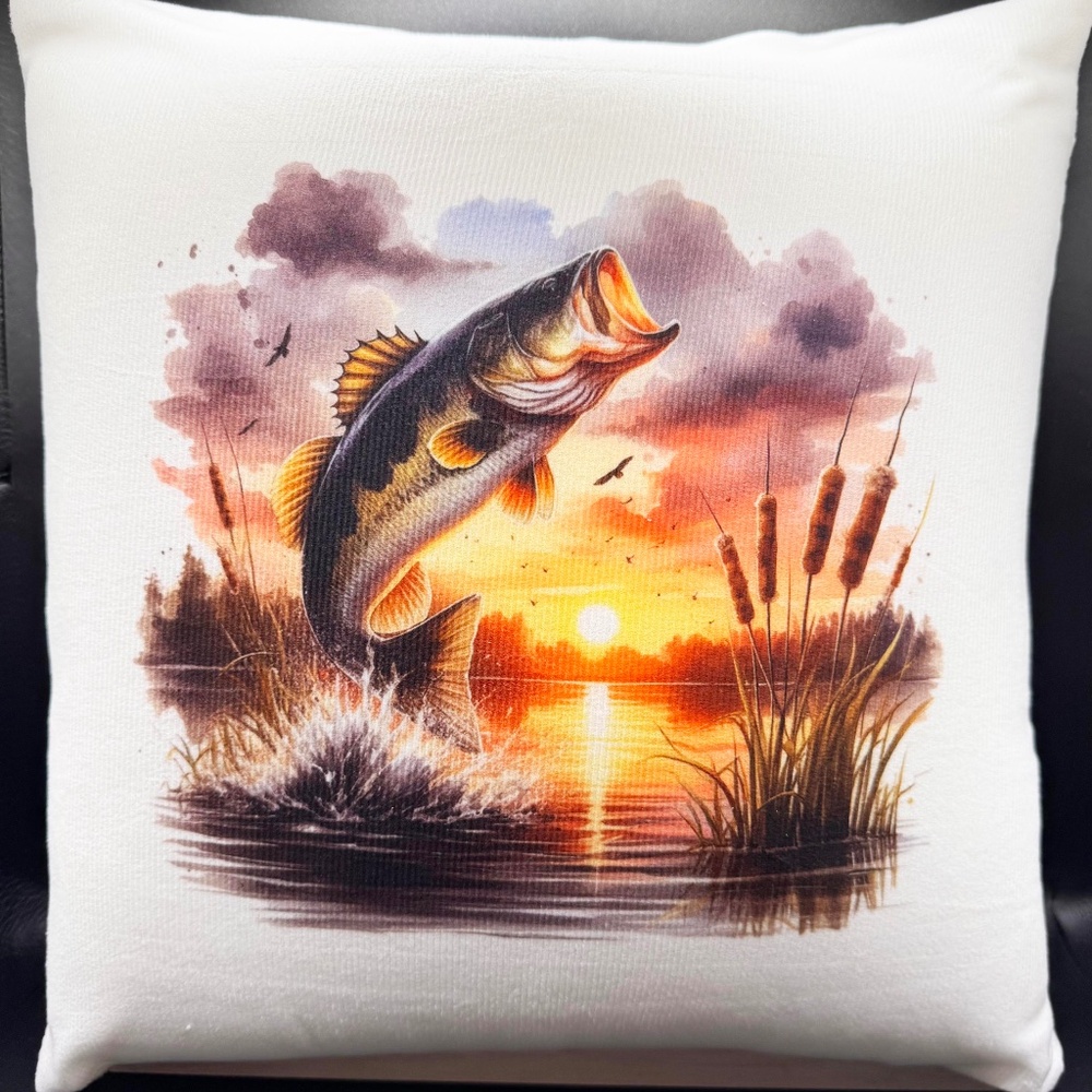 Bass Fishing Pressure Activated Massage Pillow